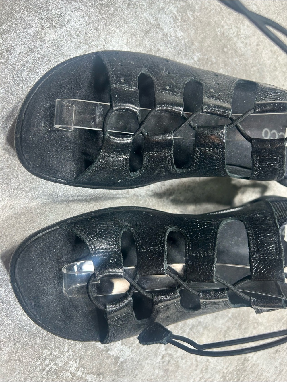 Ecco Black Women's Size 8 Comfort Sandals with Elastic Toggle - Picture 4 of 12